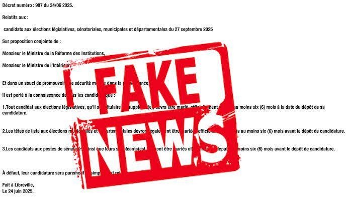Gabon : Le ministère de l’Intérieur dément l’existence d’un décret « n°987 » et met en garde contre la désinformation