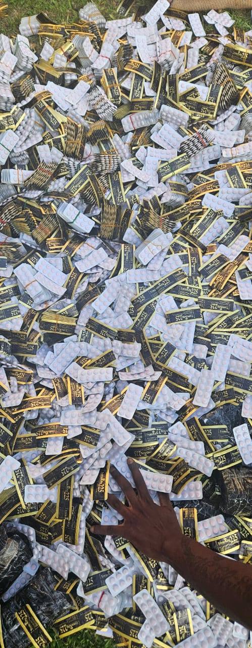 Bitam : saisie record de 7 750 tablettes de Trama King (kobolo) dissimulées dans des sacs de farine