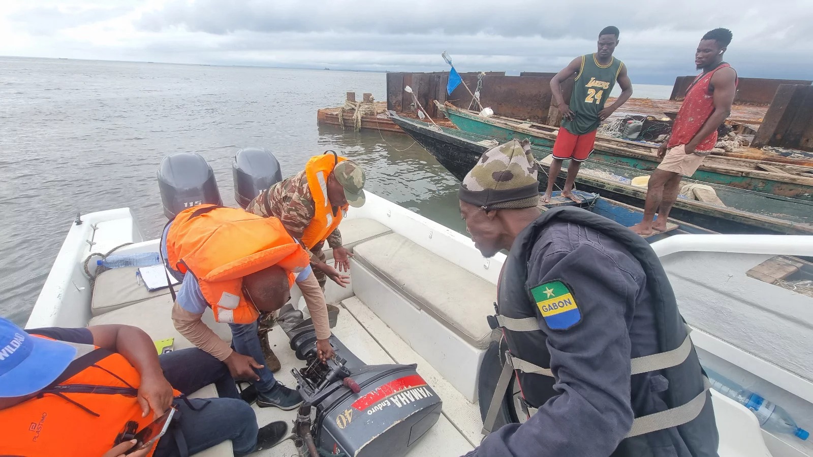 Pêche illégale : 23 moteurs hors-bord saisis par l’ANPN dans des parcs marins gabonais