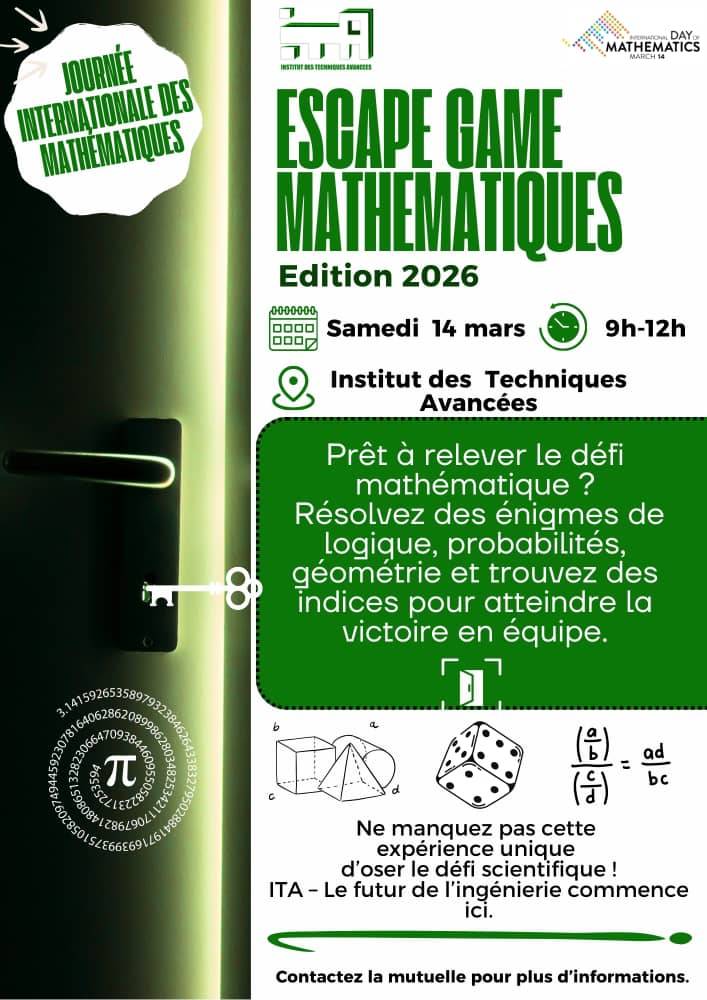 ITA – Quand les mathématiques deviennent une aventure : première édition de l’ITA Escape Game Mathématiques