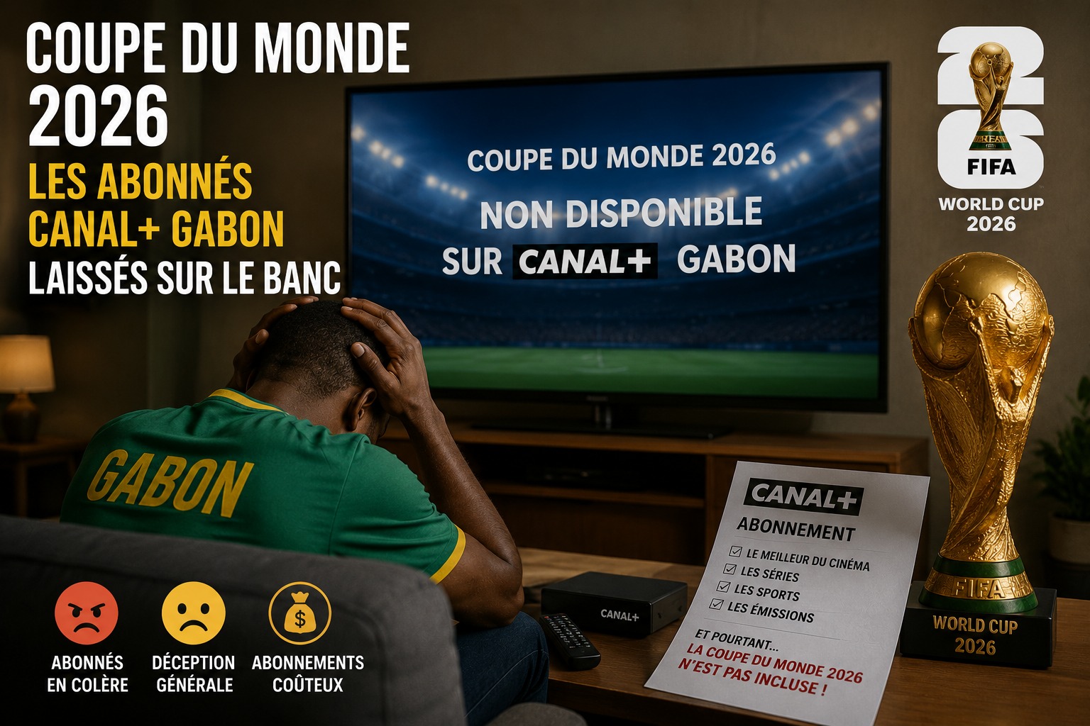 Coupe du monde 2026 : les abonnés Canal+ Gabon laissés sur le banc