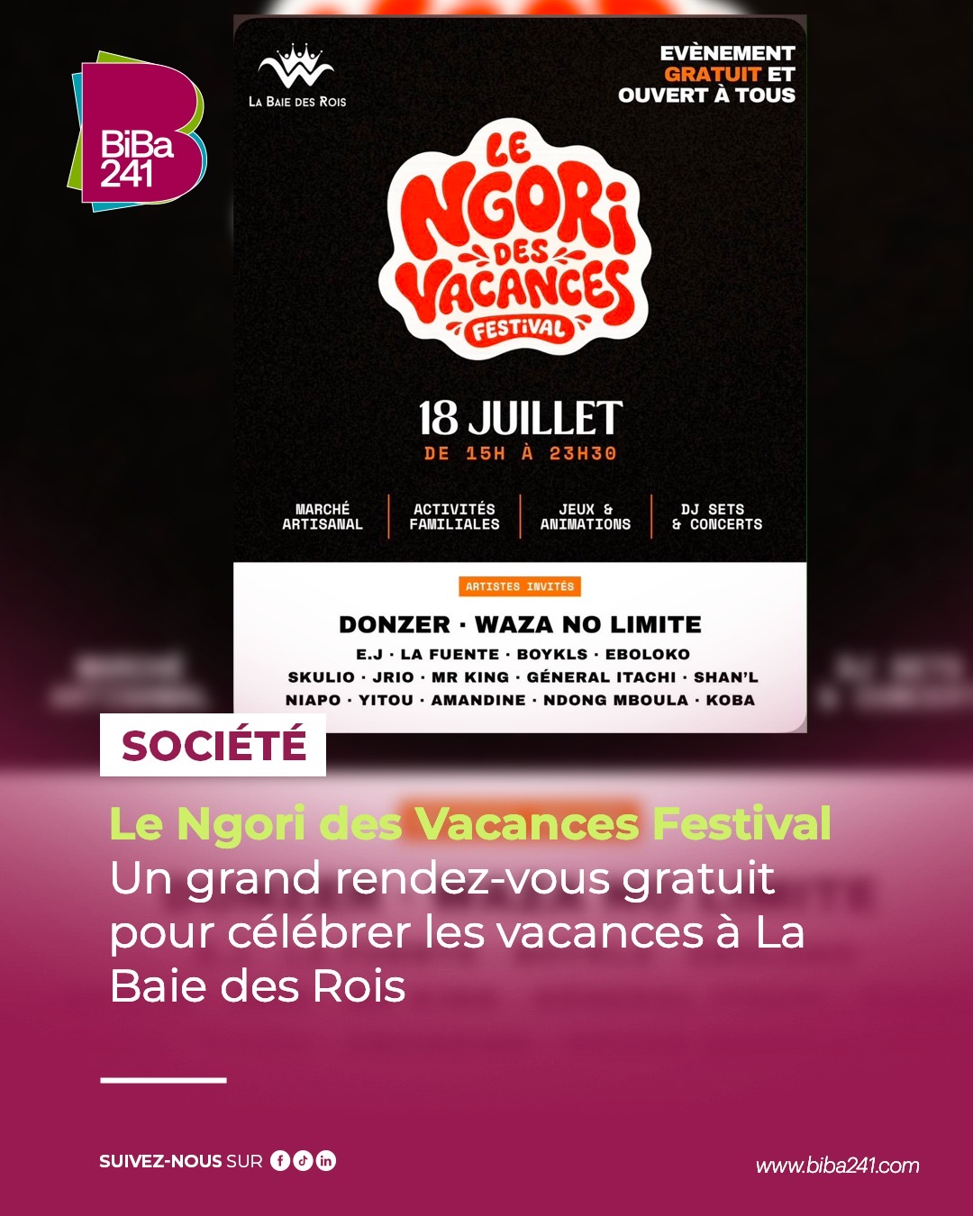 Le Ngori des Vacances Festival : un grand rendez-vous gratuit pour célébrer les vacances à La Baie des Rois