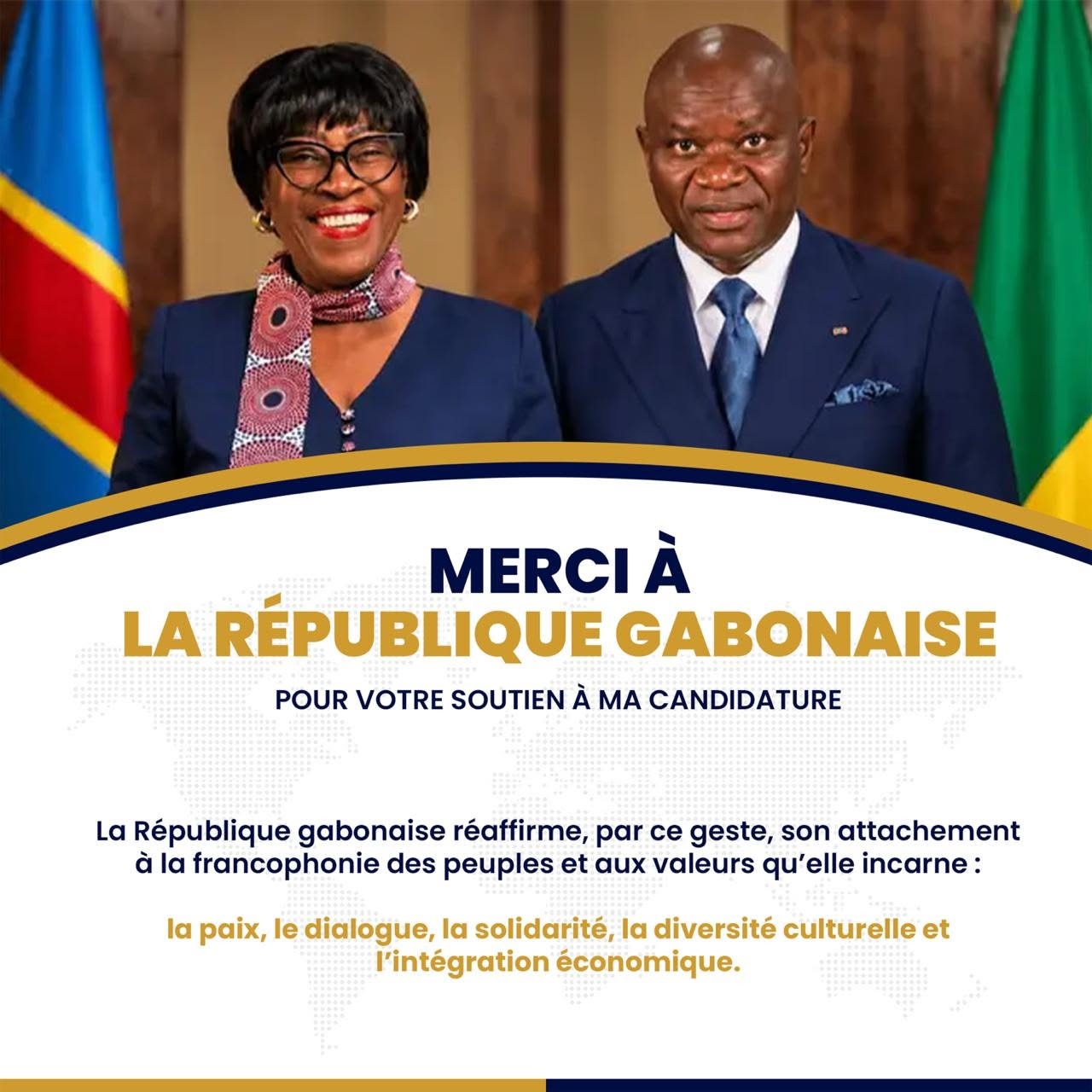 OIF : le Gabon apporte son soutien à la candidature de la RDC