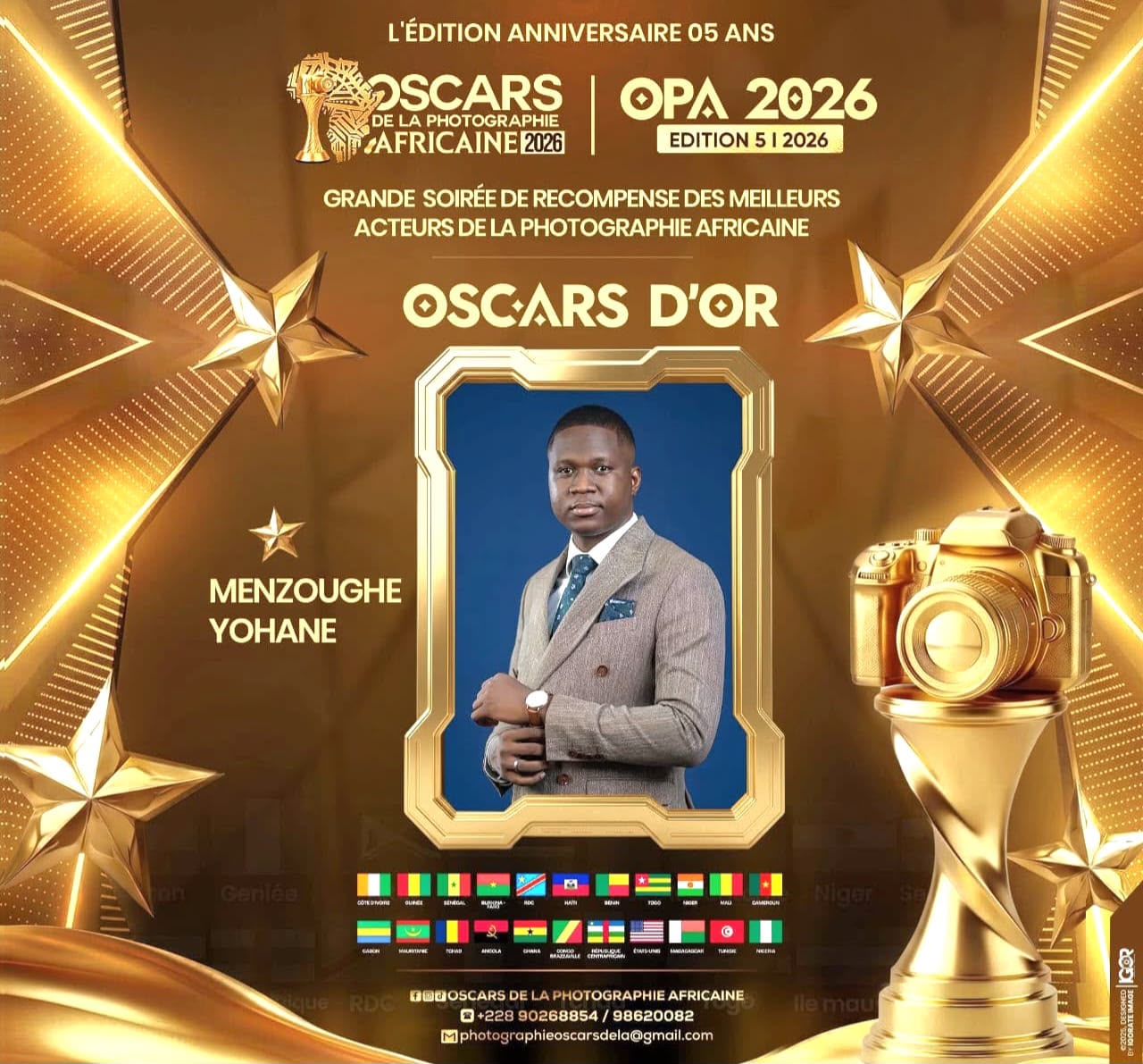 Photographie : Yohane Menzoughe, le Gabonais qui vise l’Oscar d’or africain