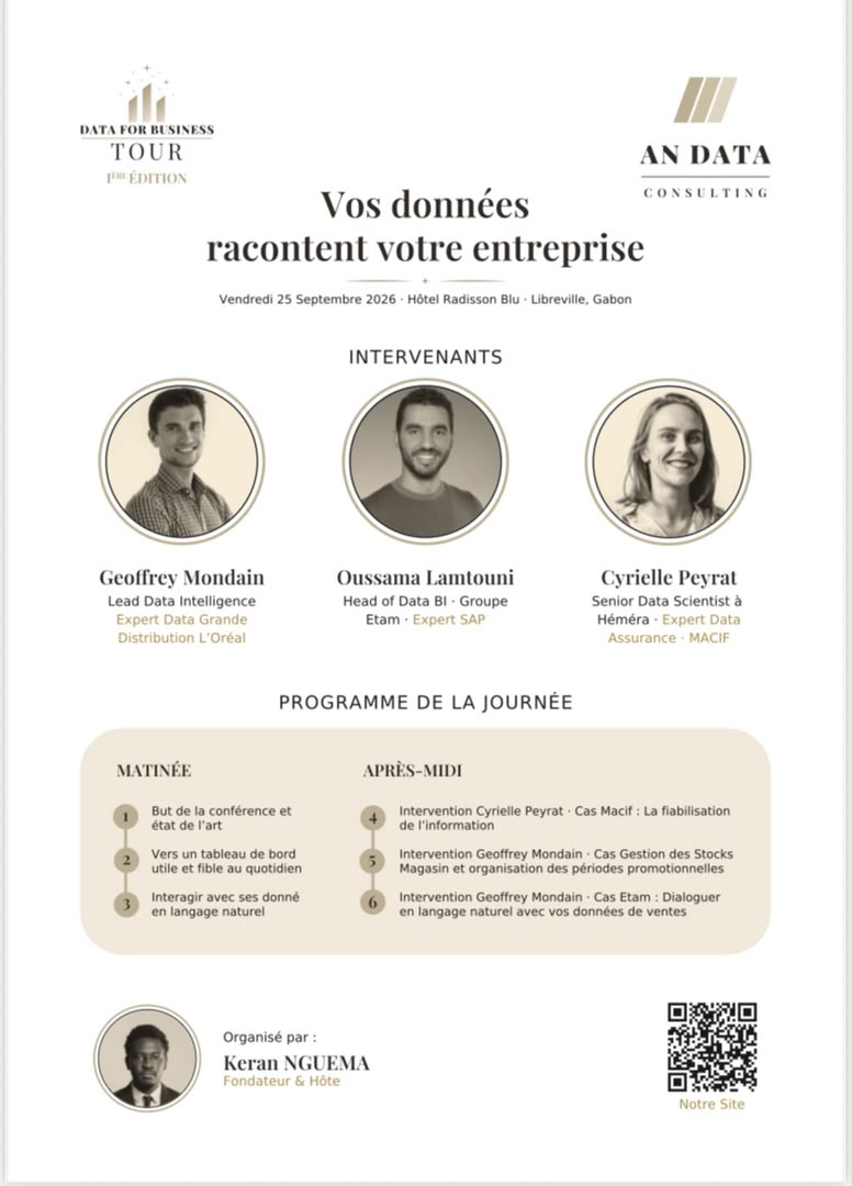 DATA FOR BUSINESS TOUR :« Vos données racontent votre entreprise »