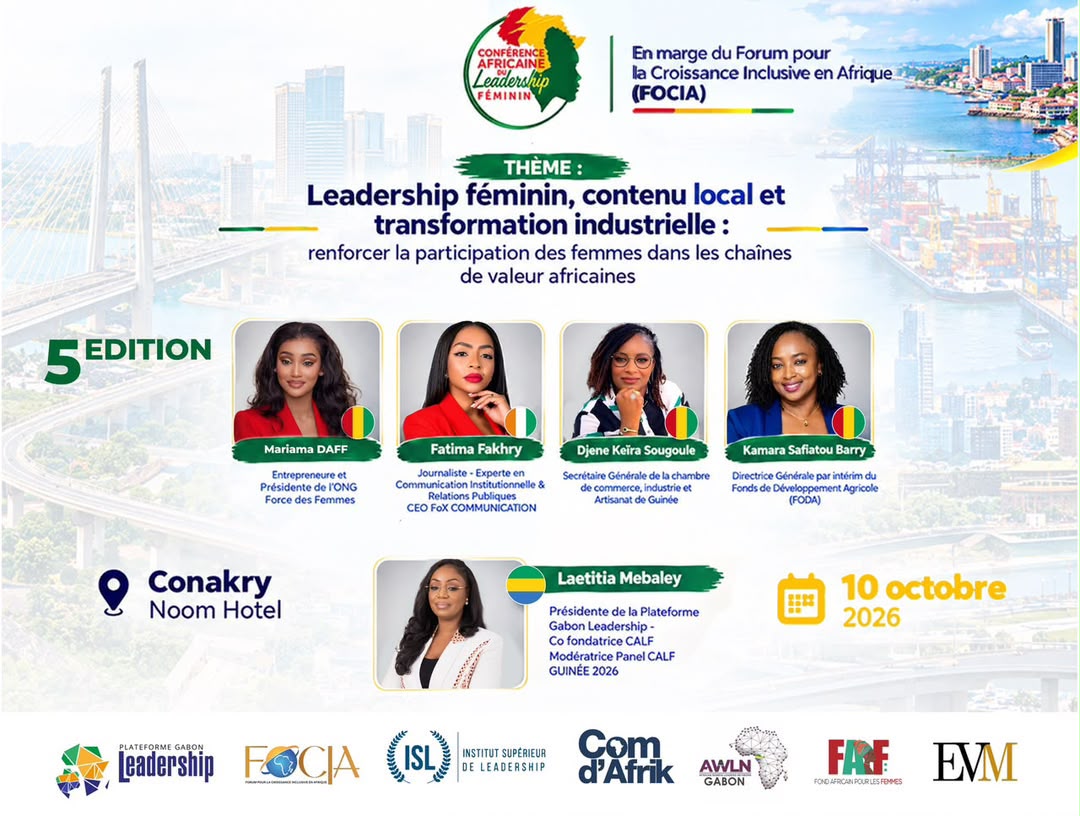 Laetitia Mebaley : Le  leadership féminin gabonais s’invite à la 5e CALF à Conakry