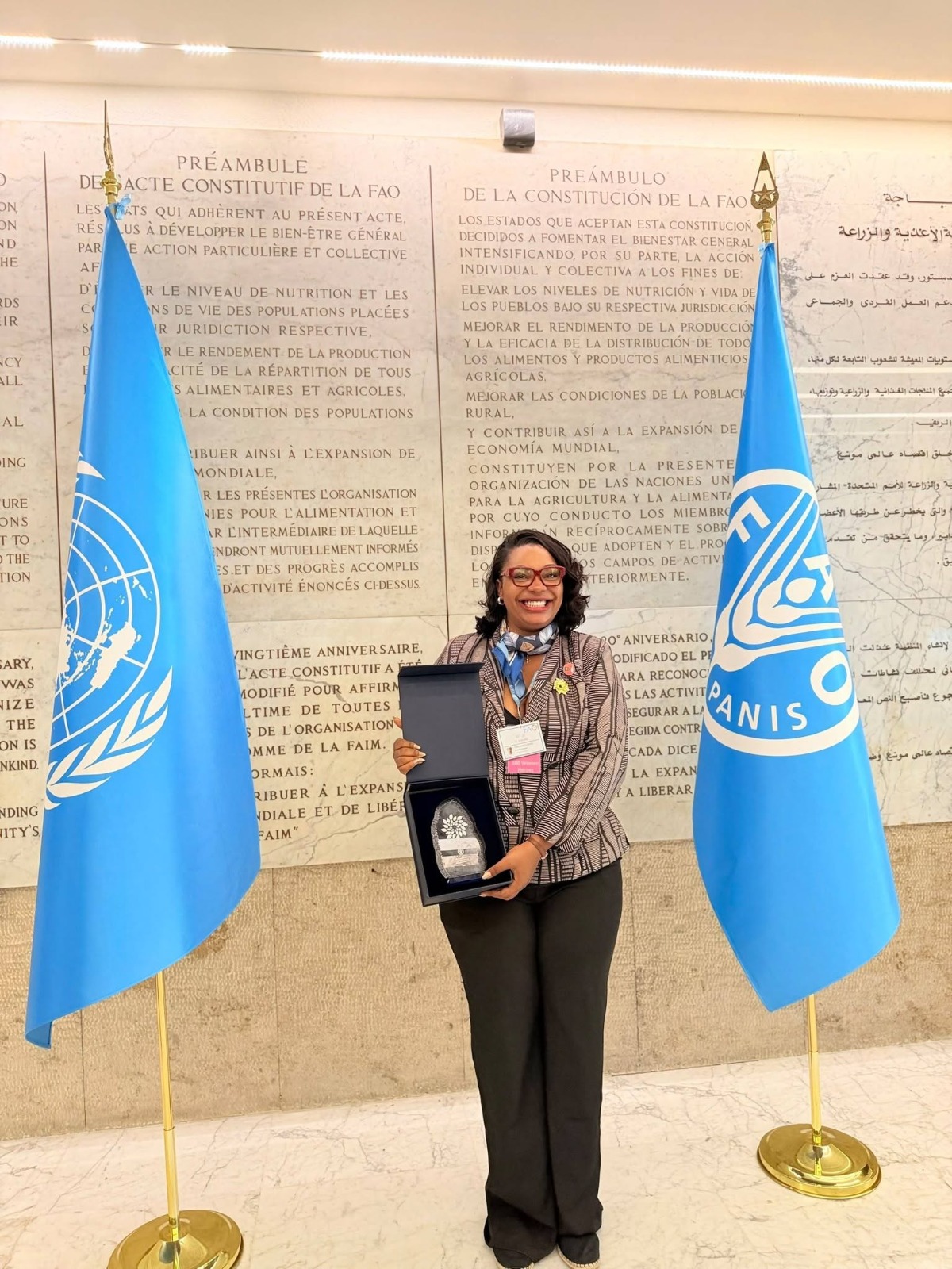 Brenda Tsiba Djouassa : La Gabonaise honorée parmi les 100 héroïnes de la FAO à Rome
